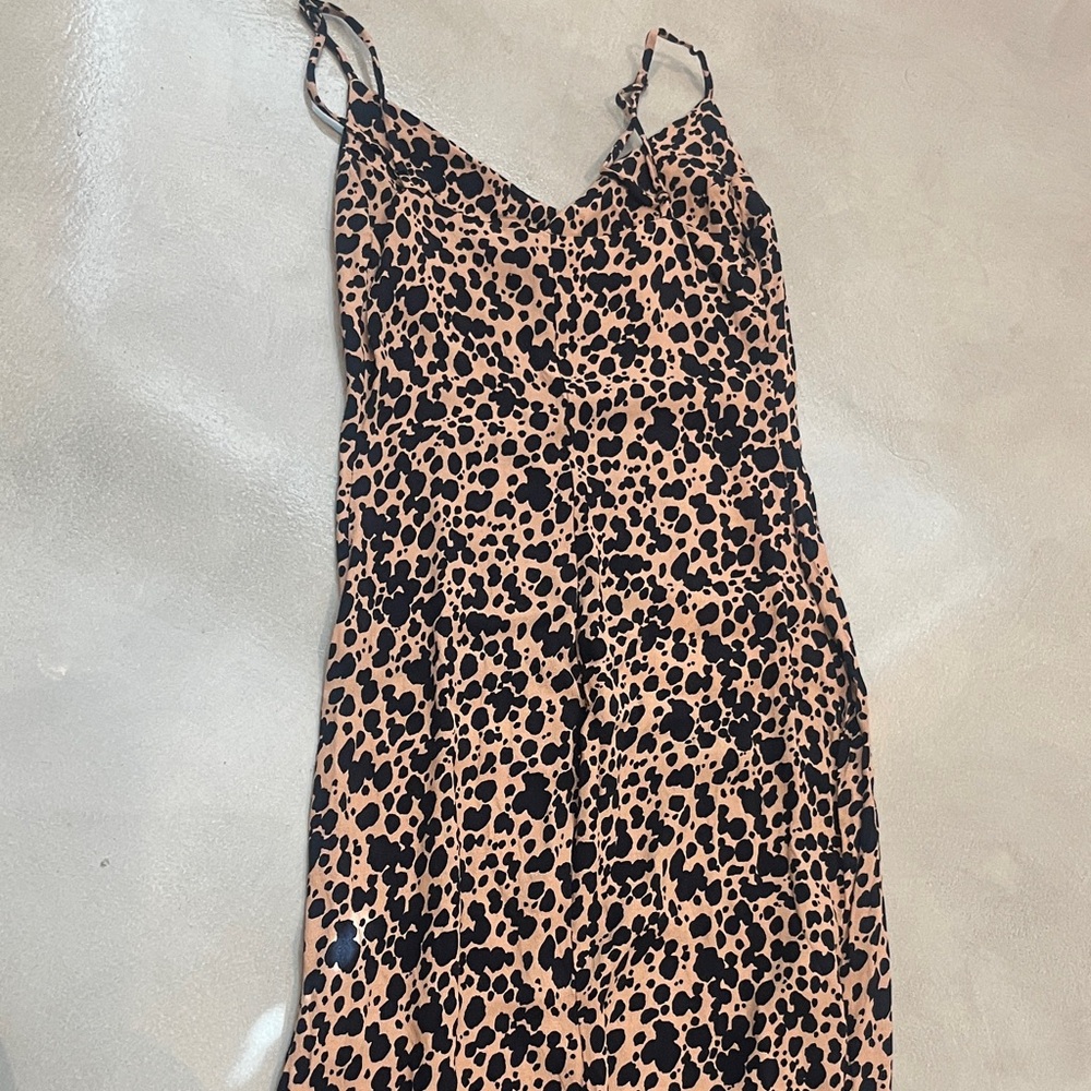 Leopard Print Spaghetti Strap Dress - Picture 4 of 4